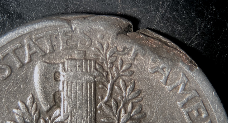 1945-D-Mercury-Dime-Mint-Error---Ragged-Fissure