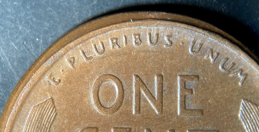 1946-Lincoln-Wheat-Cent-Mint-Error---Broadstruck-And/Or-Partial-Collar