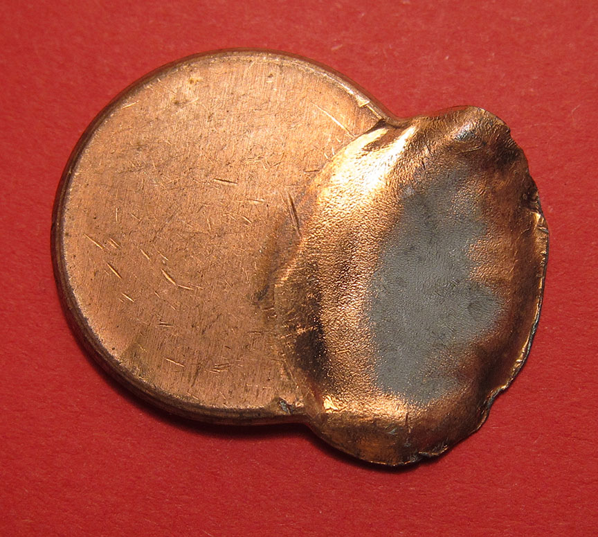 No-Date-Lincoln-Cent-Zinc-Mint-Error---Off-Center-Uniface