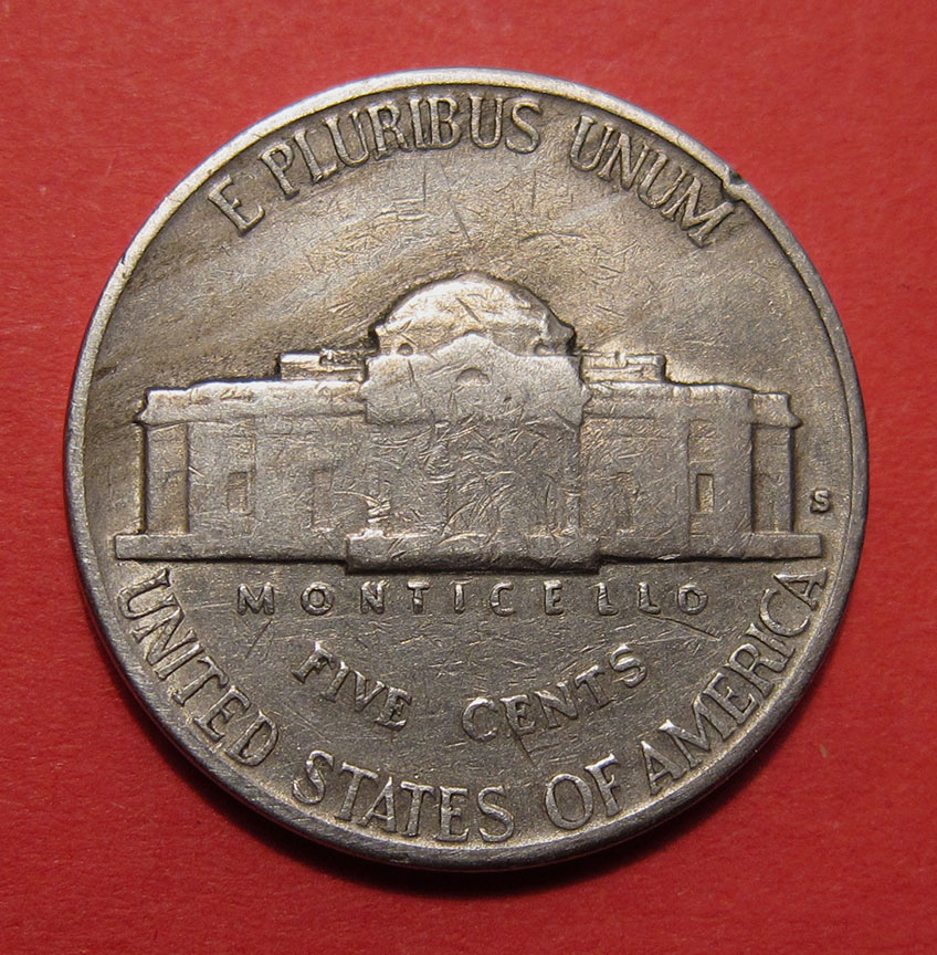 1939-S-Jefferson-Nickel-Mint-Error---Lamination