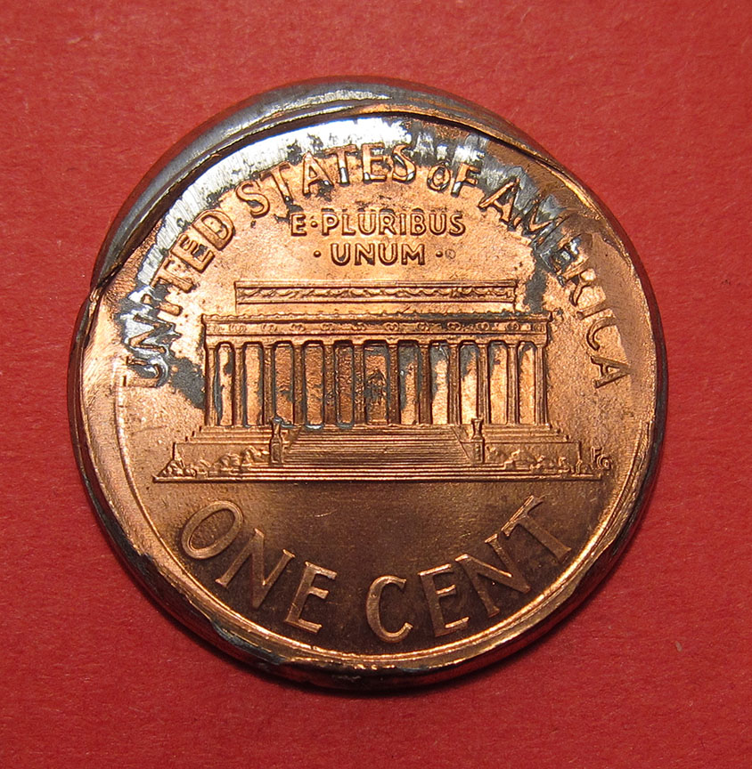 1999-Lincoln-Memorial-Cent-Mint-Error---Broadstruck-Partial-Brockage