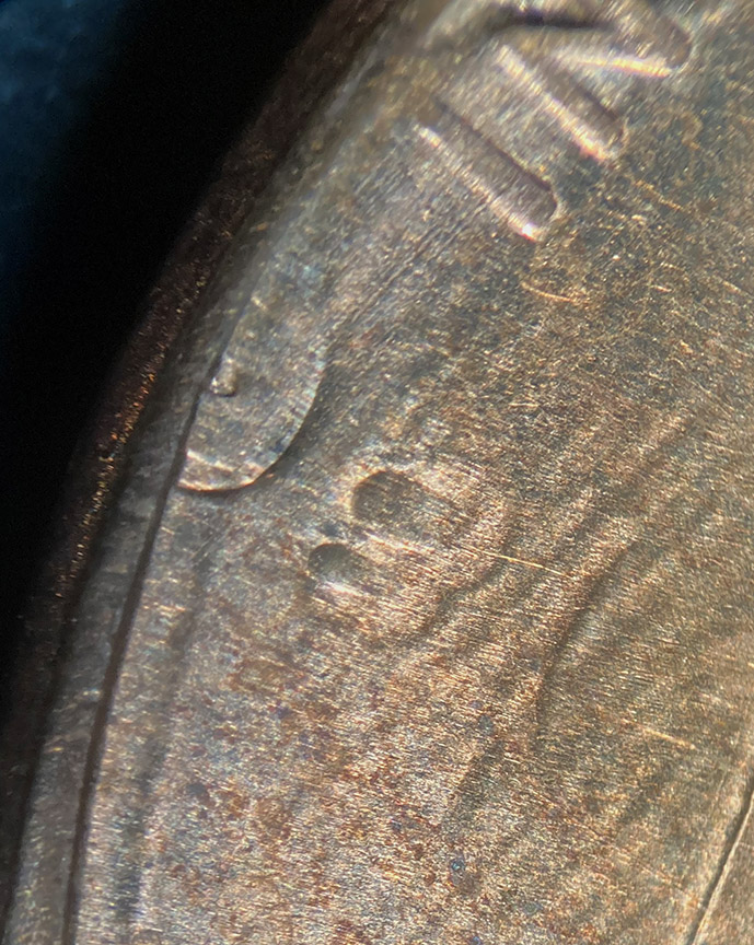 1987-Lincoln-Memorial-Cent-Mint-Error---Large-Cud-With-Floating-Die-Clash