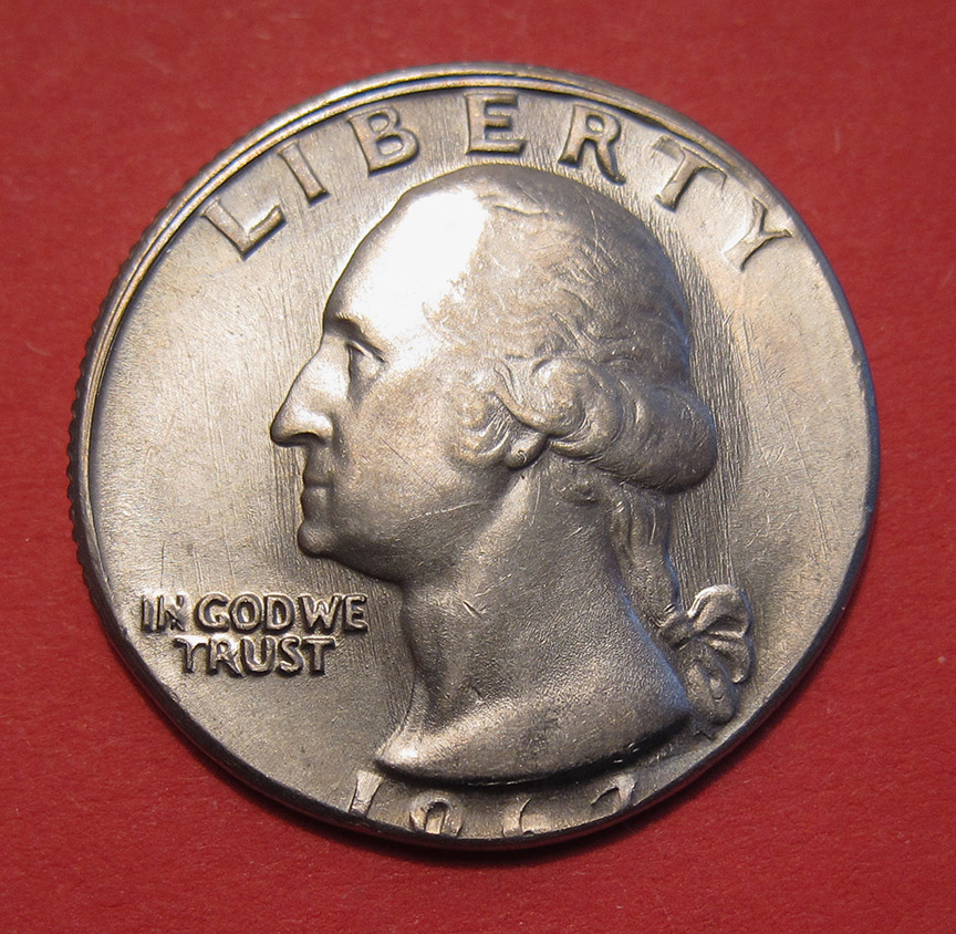 1967-Washington-Quarter-Mint-Error---Struck-On-5-Cent-Planchet