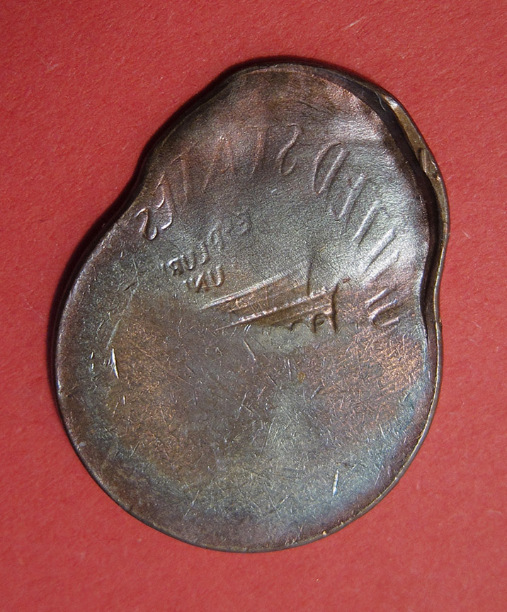 No-Date-Lincoln-Memorial-Cent-Mint-Error---Off-Center-Partial-Brockage