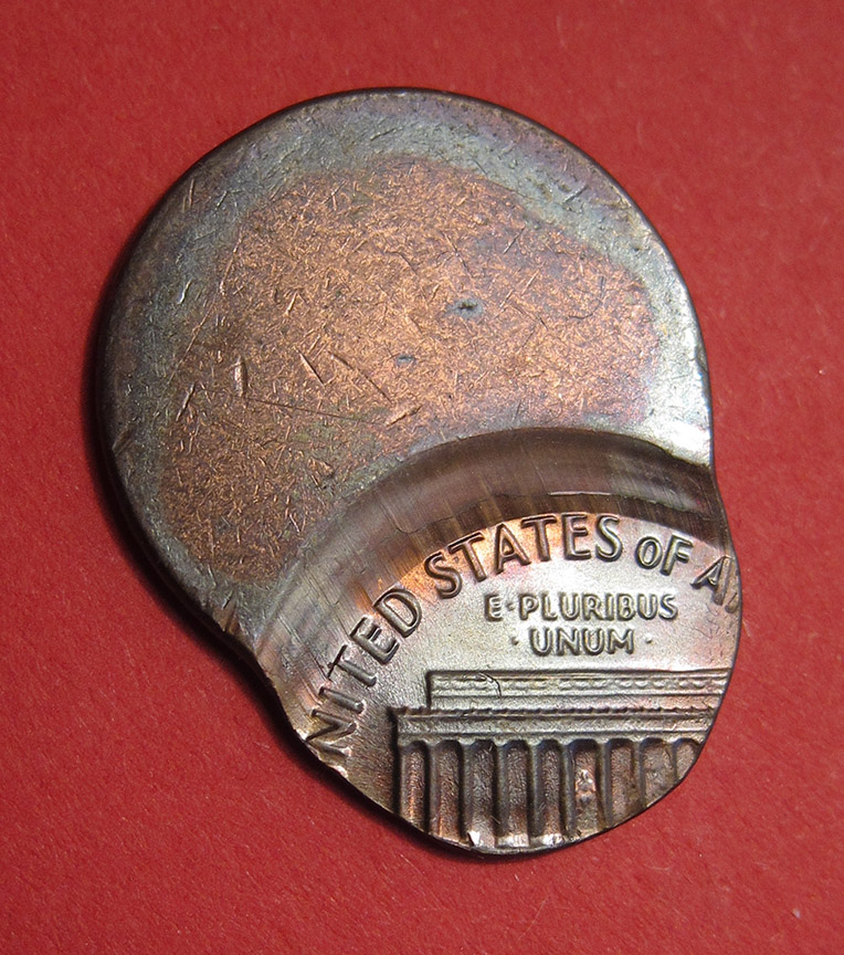 No-Date-Lincoln-Memorial-Cent-Mint-Error---Off-Center-Partial-Brockage