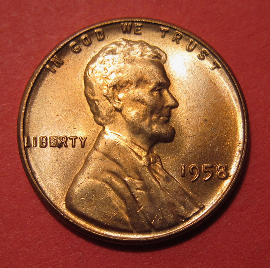 1958-Lincoln-Wheat-Cent-Mint-Error---BIE---