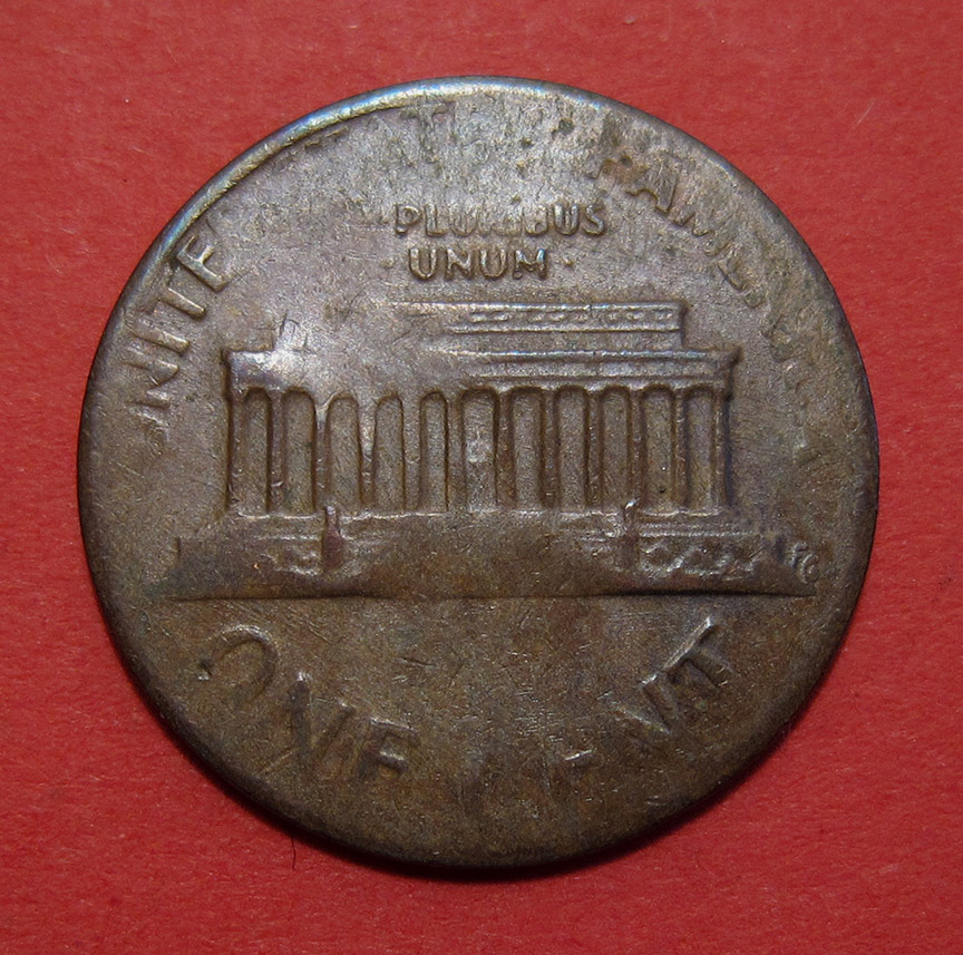1982-Lincoln-Memorial-Cent-Mint-Error---Split-Planchet-Before-Strike-2.01g