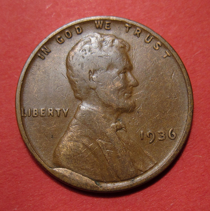 1936-Lincoln-Wheat-Cent-Mint-Error---Cud