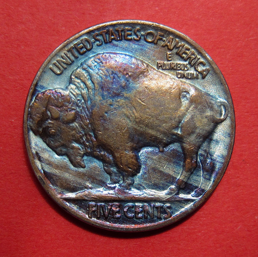 1930-Buffalo-Nickel-Doubled-Die-Reverse---Toned