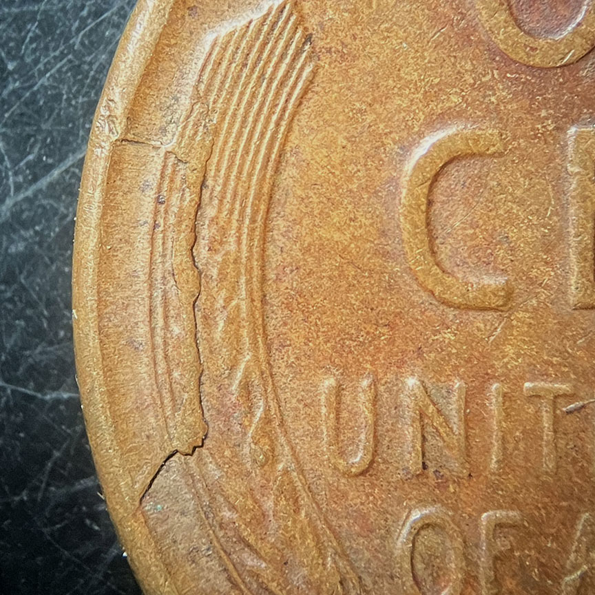 1943-Lincoln-Wheat-Cent-Mint-Error---Obverse-Pre-CudS