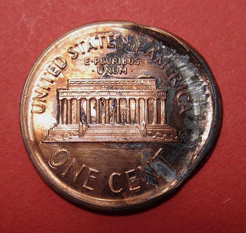 No-Date-Lincoln-Cent-Zinc-Mint-Error---Broadstruck-W/-Partial-Brockage