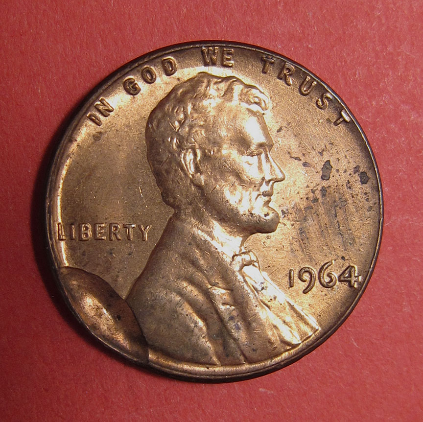 1964-Lincoln-Memorial-Cent-Mint-Error---Indent