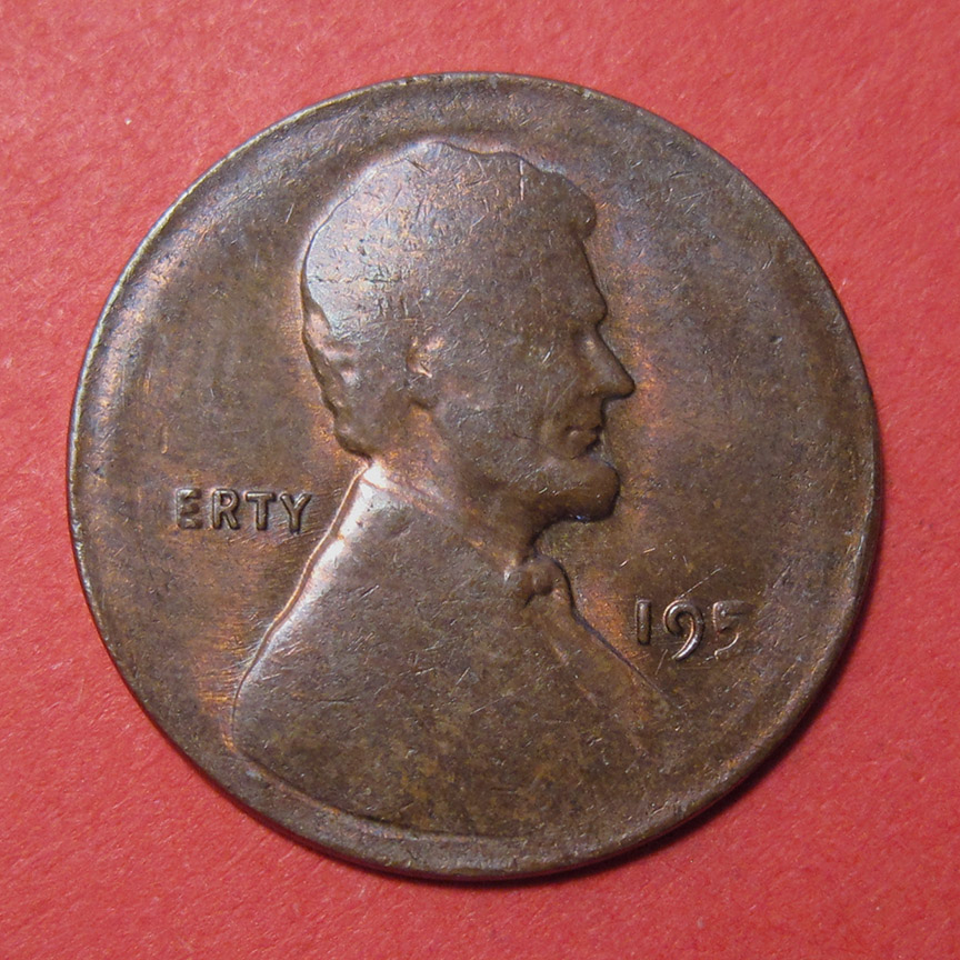 195x-Lincoln-Wheat-Cent-Mint-Error---Split-Planchet-Before-Strike---1.48g