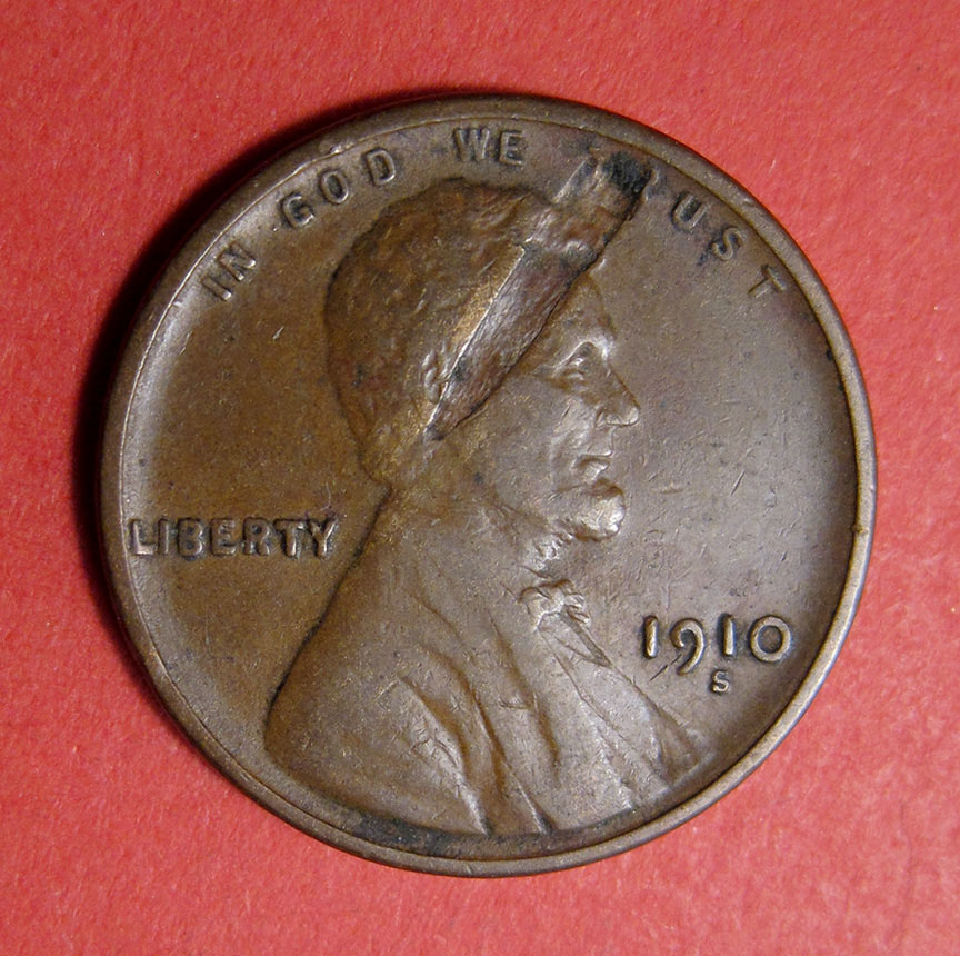 1910-S-Lincoln-Wheat-Cent-Mint-Error---Lamination
