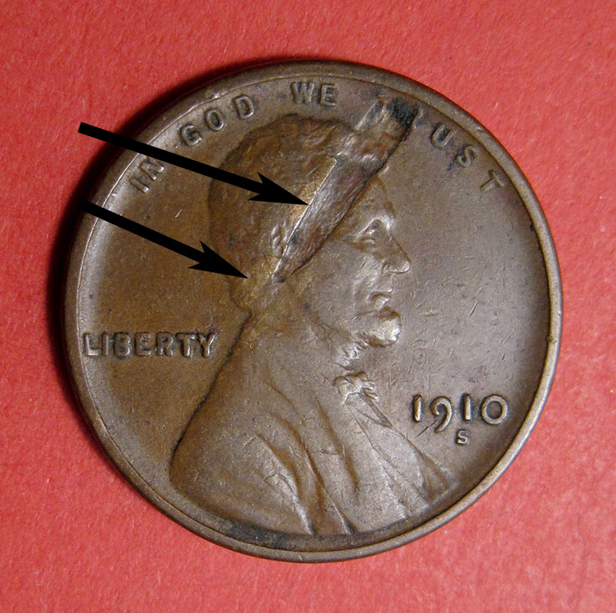 1910-S-Lincoln-Wheat-Cent-Mint-Error---Lamination
