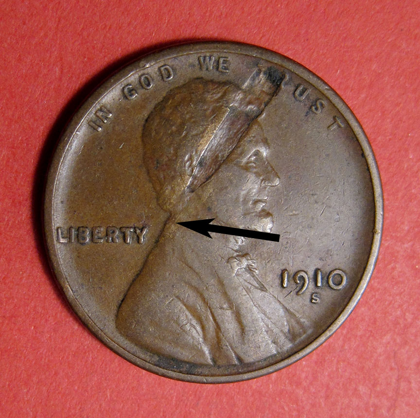1910-S-Lincoln-Wheat-Cent-Mint-Error---Lamination