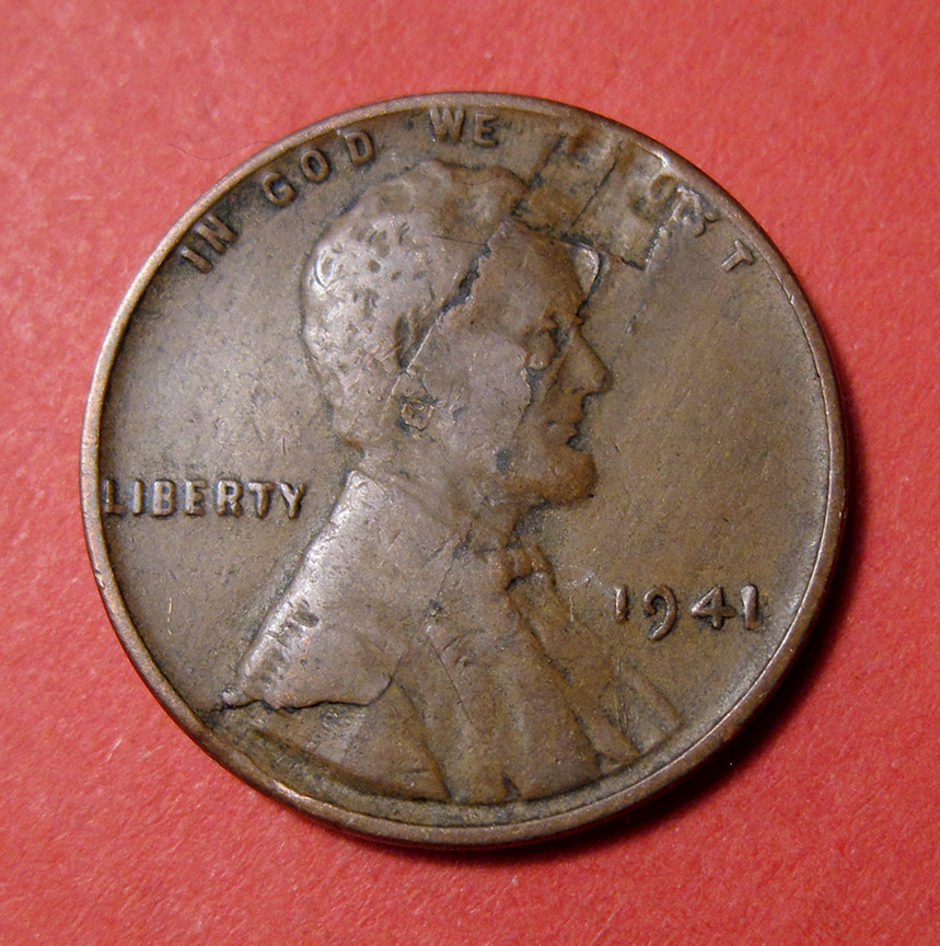 1941-Lincoln-Wheat-Cent-Mint-Error---Lamination-Issues