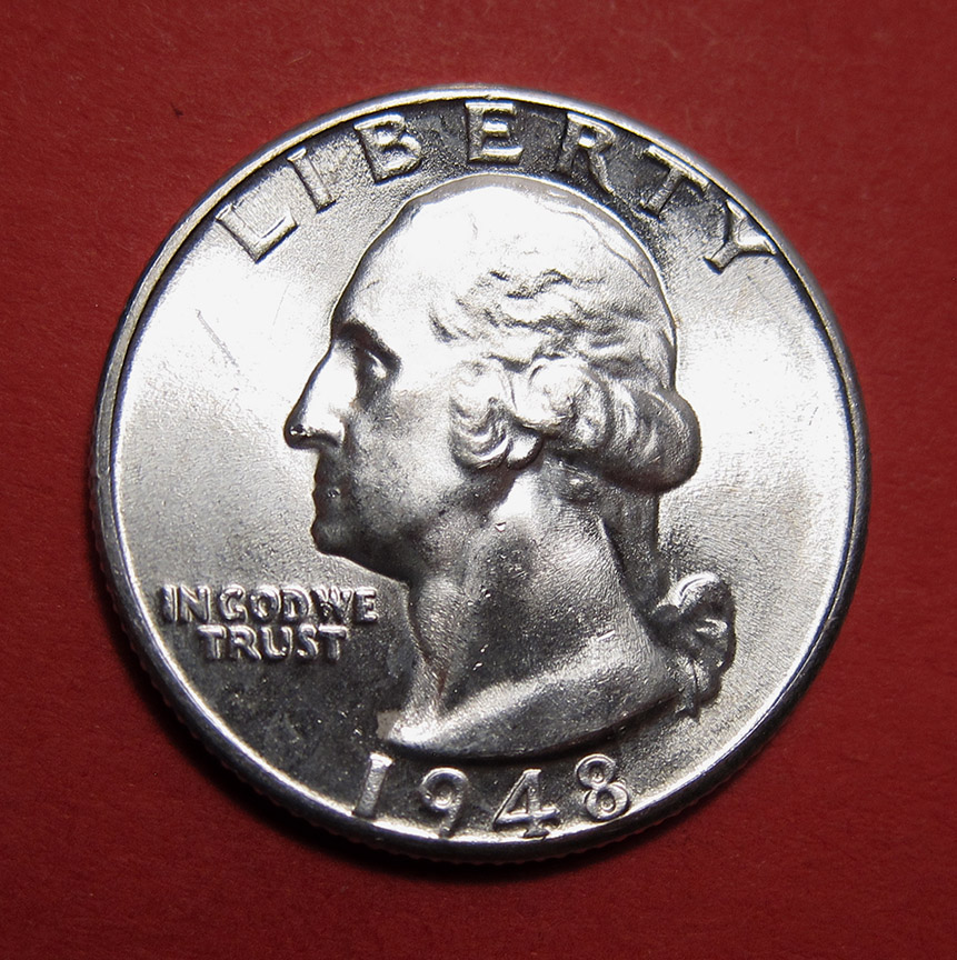 1948-Washington-Quarter-Mint-Error---Struck-Through-Retained-Metal