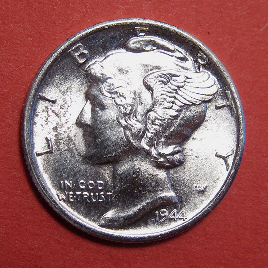 1944-D/D-Mercury-Dime---RPM-003,-FS-501-Spike-Head