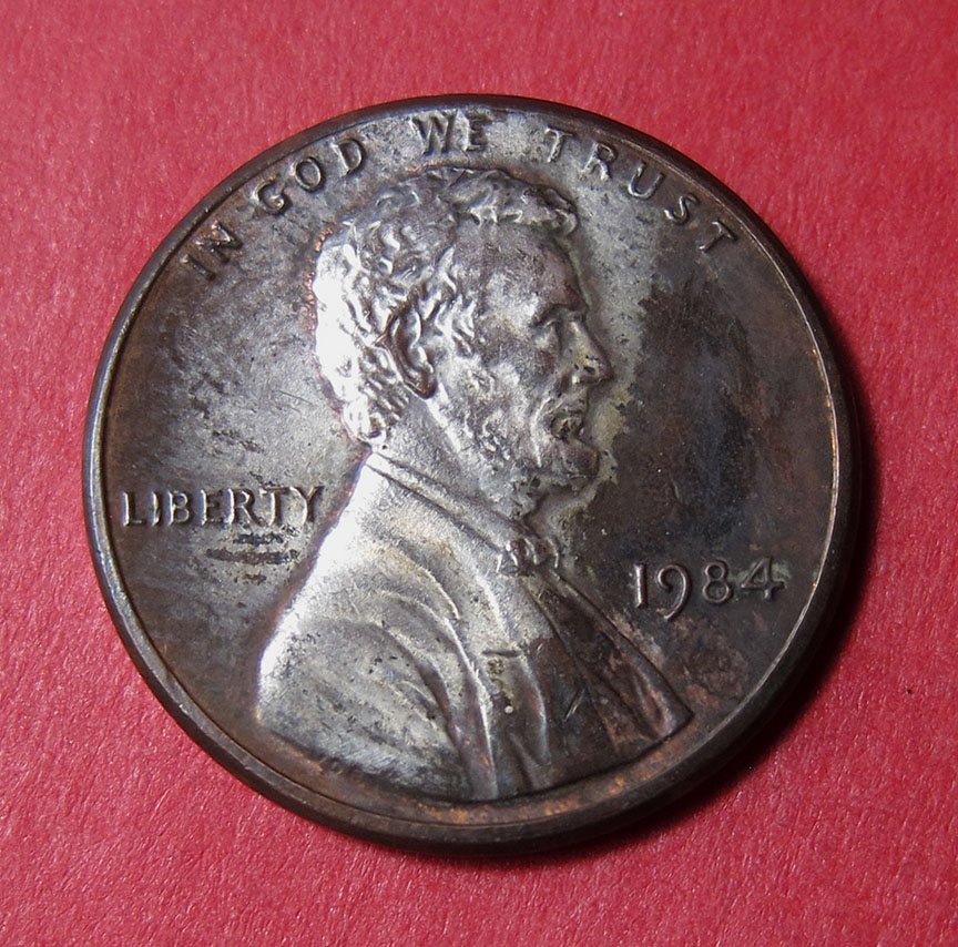 1984-Lincoln-Memorial-Cent---Plating-Issue-Or-PMD