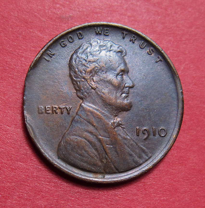1910-Lincoln-Wheat-Cent-Mint-Error---Straight-Clip