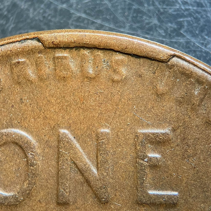 1925-D-Lincoln-Wheat-Cent-Mint-Error---Rim-Cud