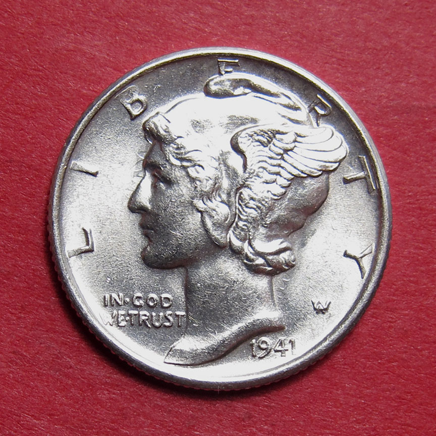 1941-S/S-Mercury-Dime---RPM-005,-FS-502---Strong-Die-Clash