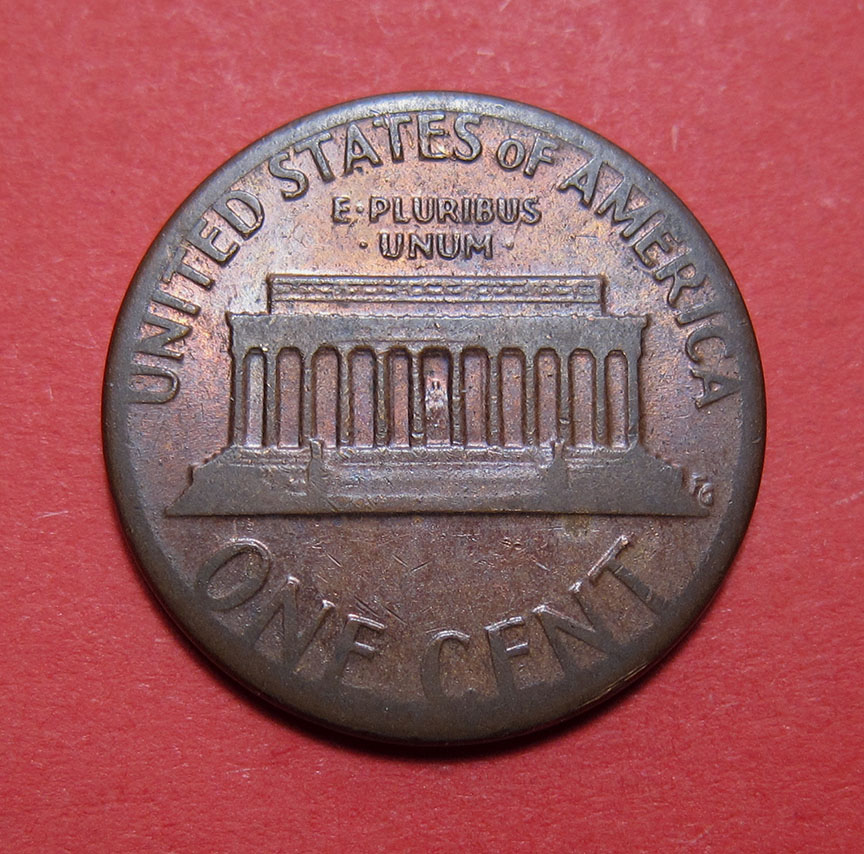 1977-D-Lincoln-Memorial-Cent-Damaged---Buffer-Coin