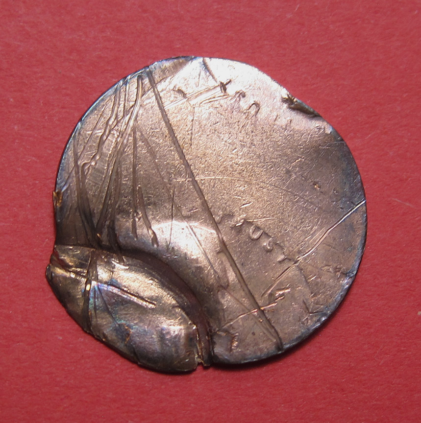 No-Date-Lincoln-Cent-Mint-Error---Saddle-Struck-Plus-Partial-Brockage?