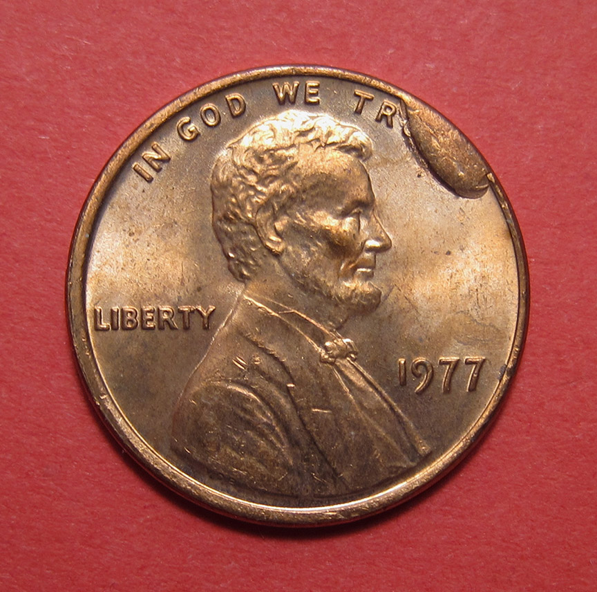 1977-Lincoln-Memorial-Cent-Mint-Error---Cud-Cu-1c-1977-06