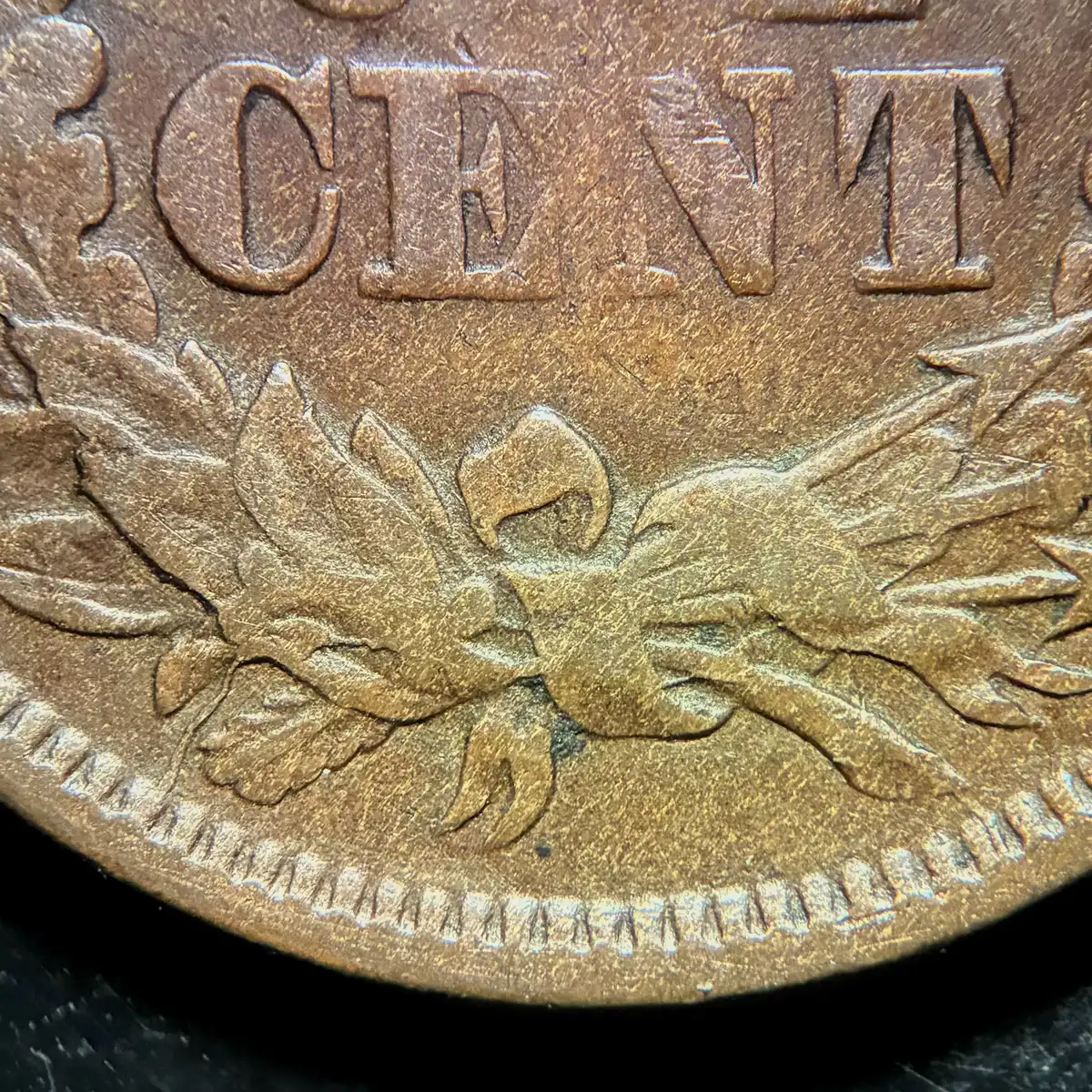 1866-Indian-Head-Cent-Mint-Error---Shattered-Die