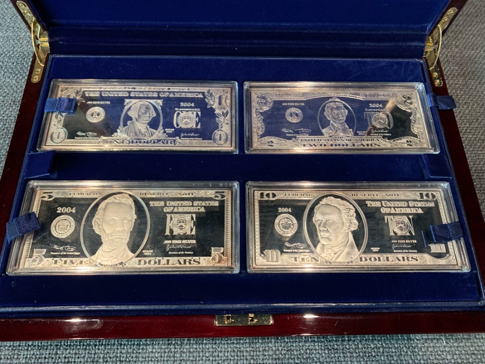 2004-Washington-Mint-12-Piece-.999-Silver-Bill-Set