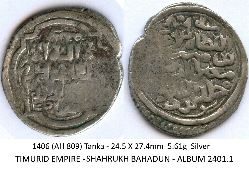 Timurid-Empire-Silver-Tanka-AH-809---Attribution?
