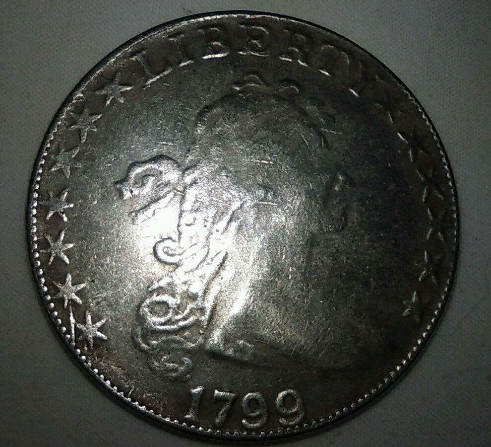 Counterfeit-1799,-1801-Draped-Bust-Dollars-/-1847-CC-Liberty-Seated-Dollar