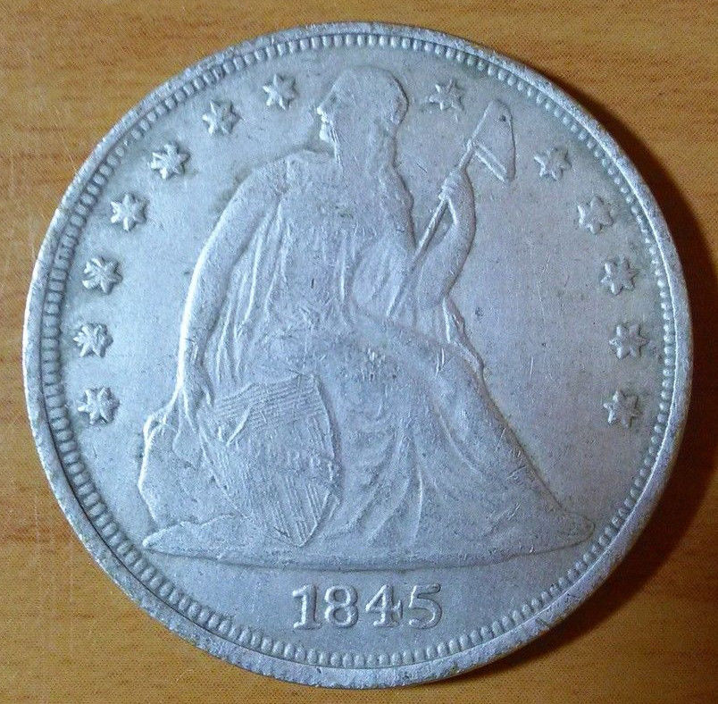 Counterfeit-1845-Liberty-Seated-Dollar