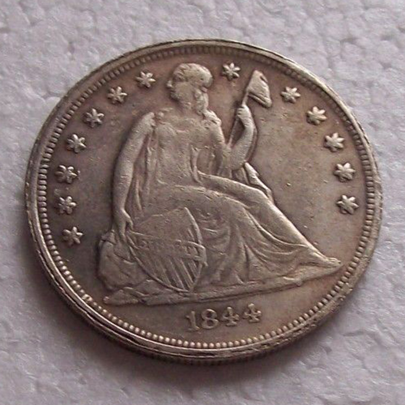 Counterfeit-1800-Draped-Bust,-1844-Liberty-Seated-Dollars