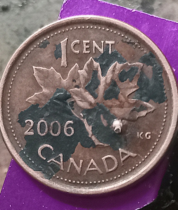 2006-Mint-Mark-Magnetic-Penny-With-Bubbling?