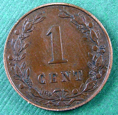 1882-Netherlands-1-Cent-With-Die-Crack-On-The-Date