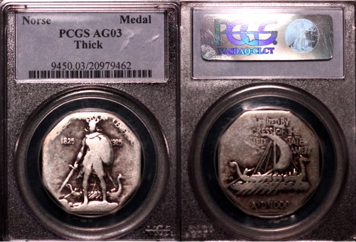 Norse-Thin-Medal-PCGS-Ag3---Post-Some-Of-Your-Norse's