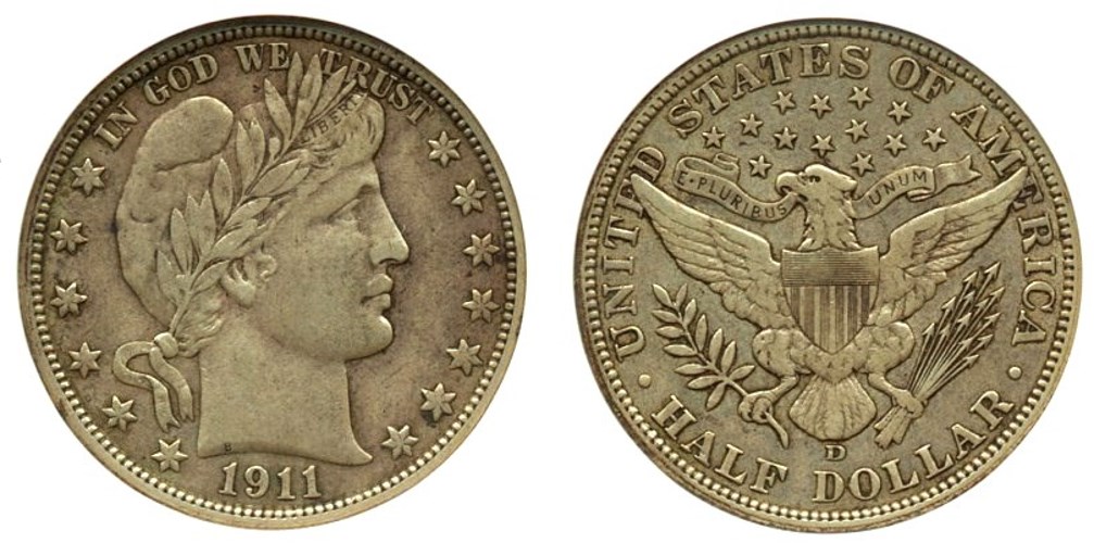 1911-D-Barber-Half---GTG---Old-ANACS-Holder