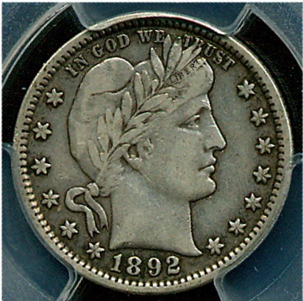 1892-Barber-Quarter-In-PCGS---GTG