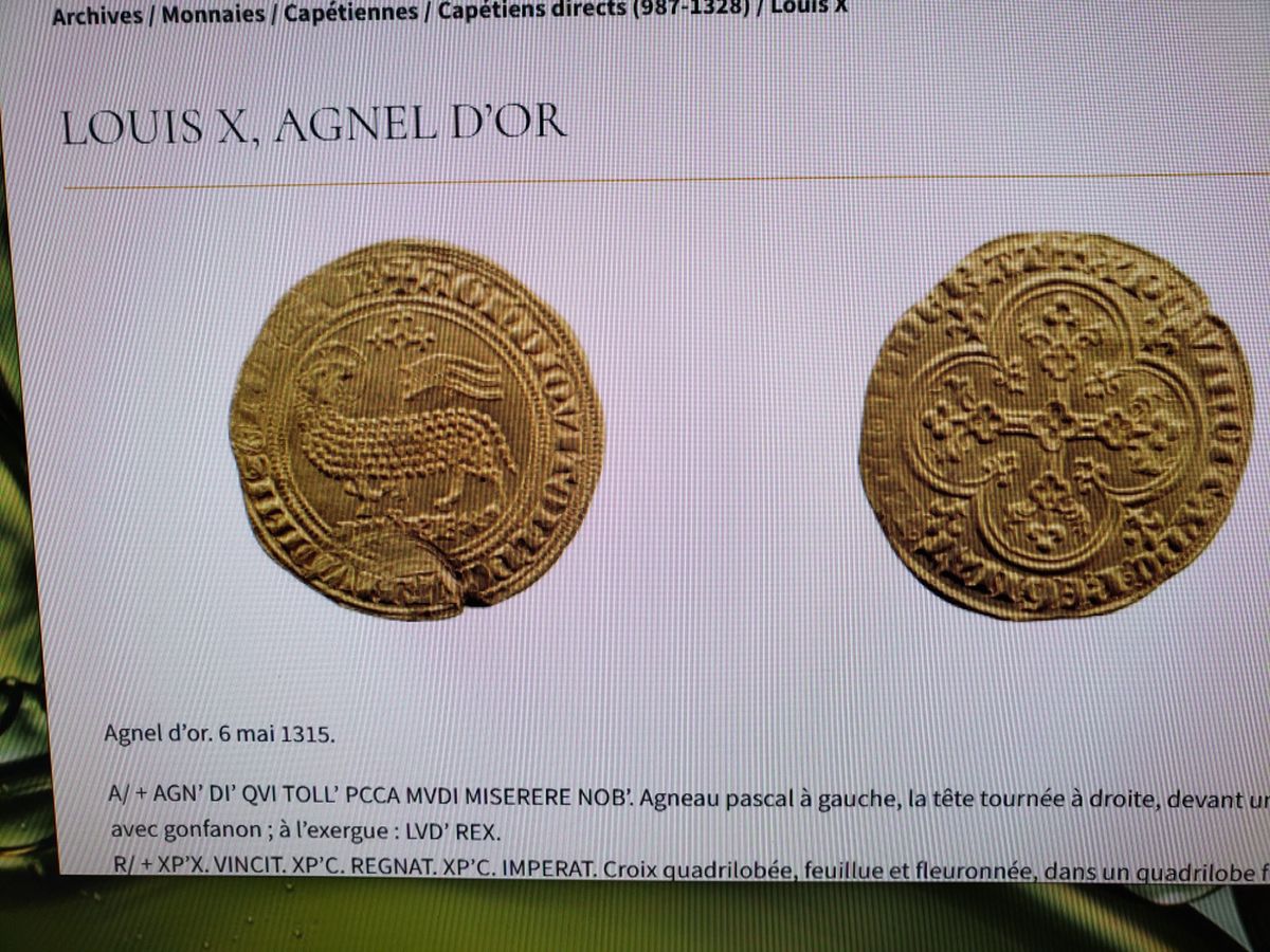 Help-On-This-4.15-Gram-Struck-Gold-Piece-Id:-14th-Century-French-Agnel-D'or
