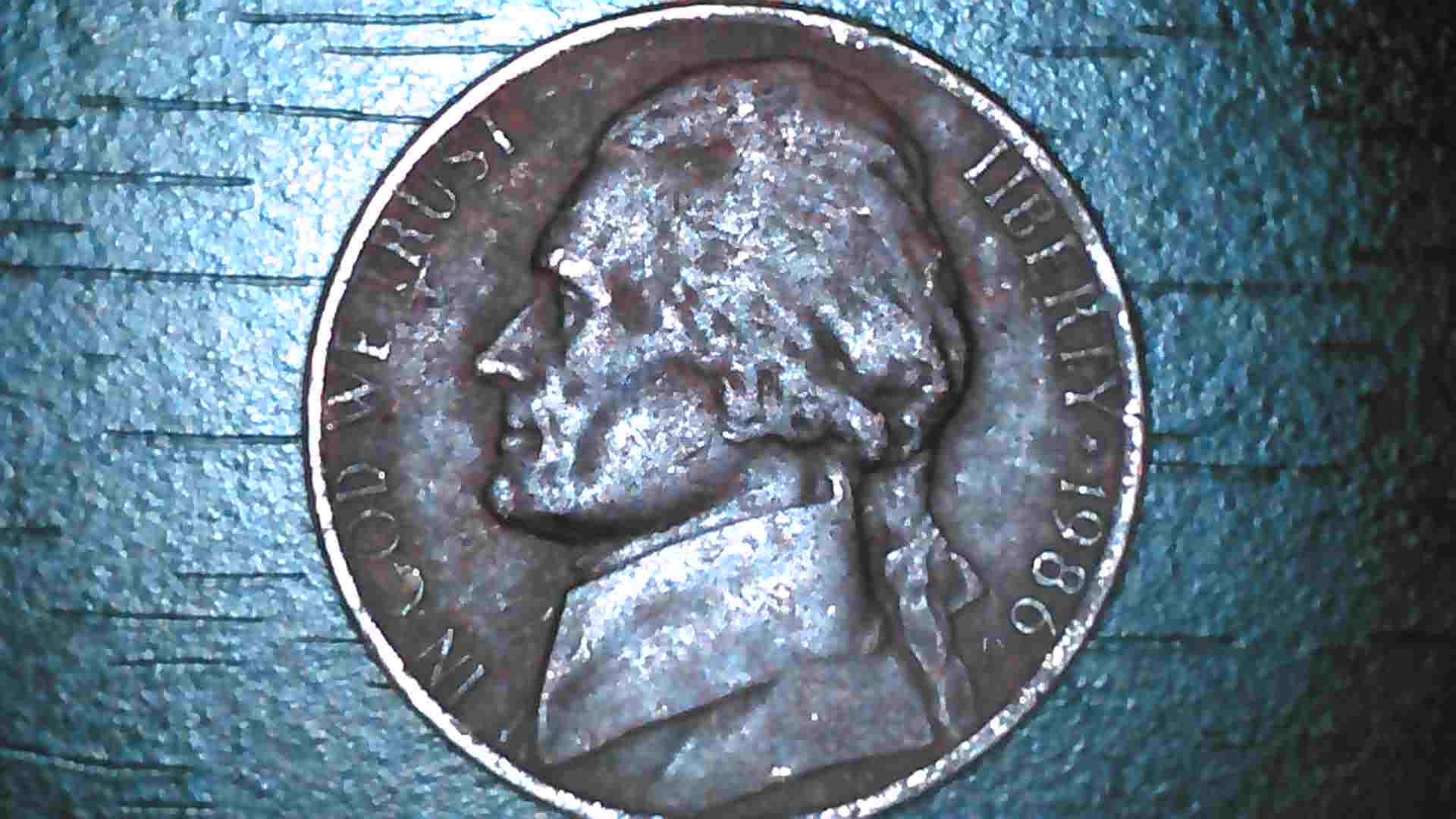 Black-1986-P-Nickel--And-Brown/Black-1986-D-Nickel--