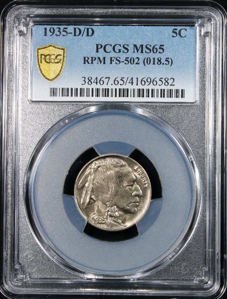 1935-D/D-FS-502-Buffalo--PCGS-MS-65-Top-Pop