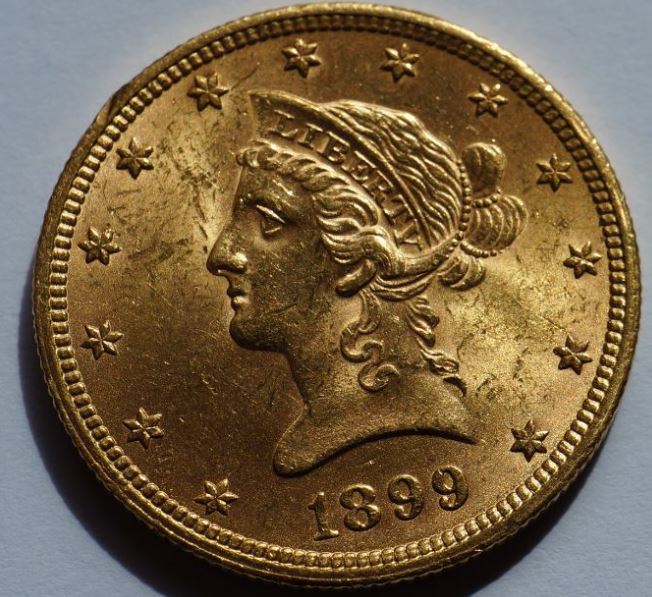 1899-$10-Liberty-Head---Broken-Die-Strike?