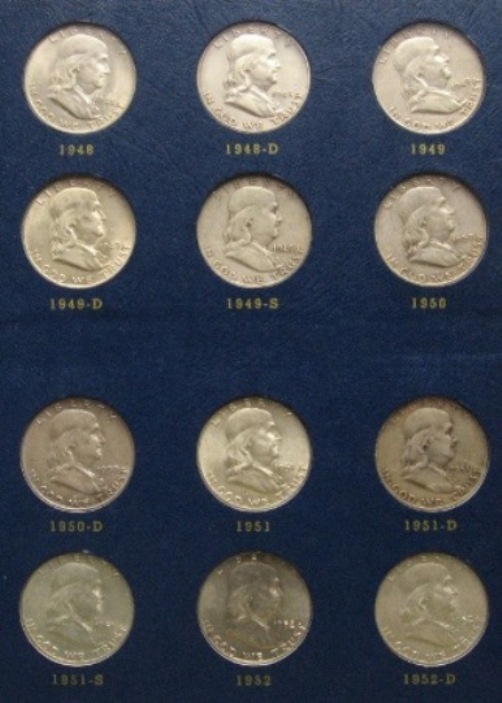 Franklin-Half-Dollar-Dansco-Book-Many-Pictures
