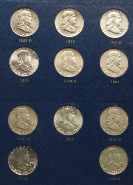 Franklin-Half-Dollar-Dansco-Book-Many-Pictures