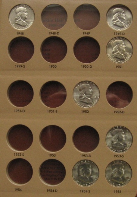 Franklin-Half-Dollar-Dansco-Book-Many-Pictures