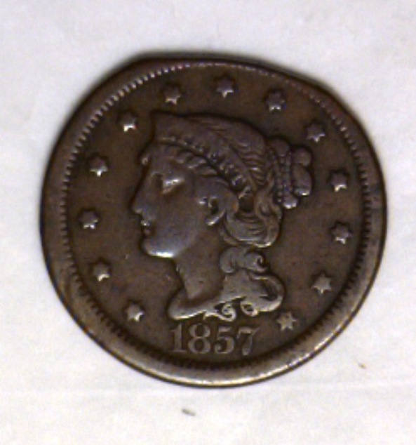 !857-Large-Cent---Clipped-Or-Damaged?