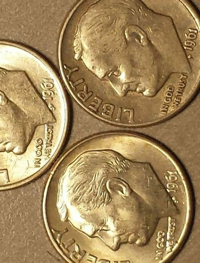 2-1961-P-And-1-1961-D-Mercuries